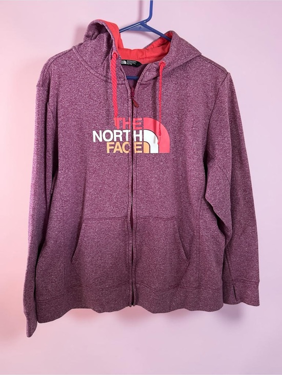 The North Face Jackets & Blazers - The North Face Heathered Purple Hoodie with Coral Accents